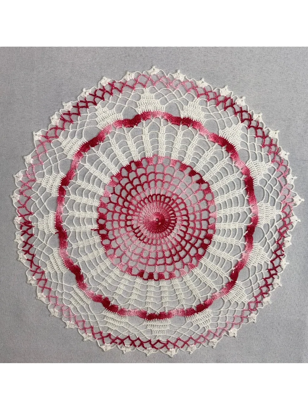 Set of 2 Vintage Crocheted Doilies, 12